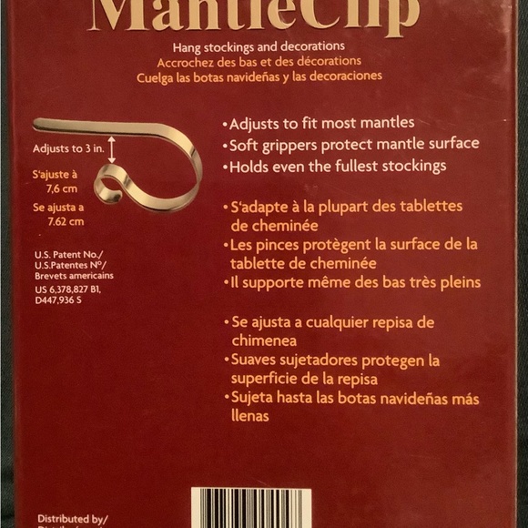 Set of 4 silver BNIB The Original Mantel Clip - Picture 3 of 8